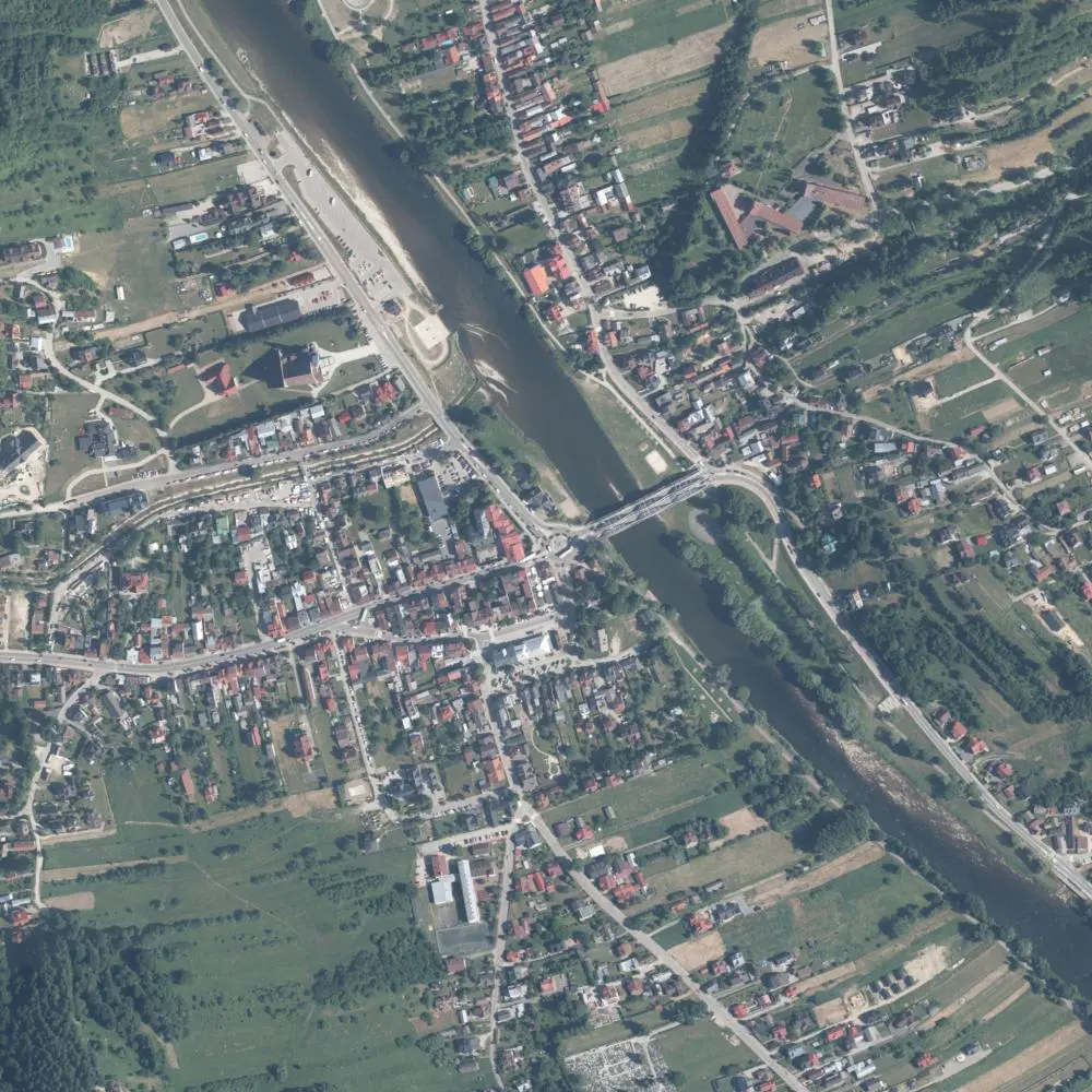 Zdjęcie lotnicze Krościenka nad Dunajcem